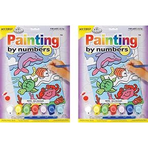 مجموعة ماي فيرست بينت باي نمبر من رويال براش، 22.7 سم × 29.375 سم، حيوانات بحرية (الوالد) عبوة من قطعتين in Kuwait