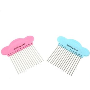 Paper Quilling Comb Tool OZXNO 2pcs Origami Carding Art reat Loops Accessory for DIY Paper Carding Craft(Blue and Pink)