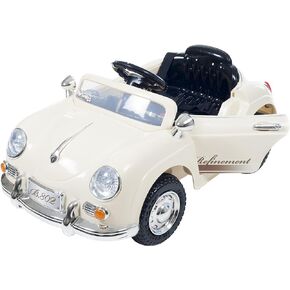 سيارة ركوب للأطفال مع جهاز تحكم عن بعد - سيارة رياضية كلاسيكية للأطفال تعمل ببطارية 6 فولت مع صوت للأعمار من 3 إلى 6 سنوات من ليل رايدر (أحمر) in Kuwait