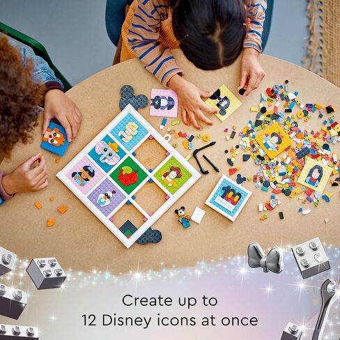 LEGO Disney Classic 100 Years of Disney Animation Icons 43221 Buildable Disney Toy with Mickey Mouse Minifigure, Classic Disney Wall Art, Fun Toys for Kids Ages 6+ in Saudi Arabia