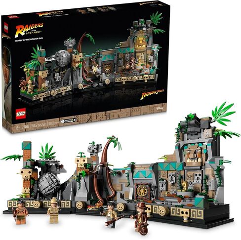 LEGO Indiana Jones Temple of The Golden Idol 77015 Building Project for Adults, Iconic Raiders of The Lost Ark Movie Scene, Includes 4 Minifigures: Indiana Jones, Satipo, Belloq and a Hovitos Warrior in Saudi Arabia