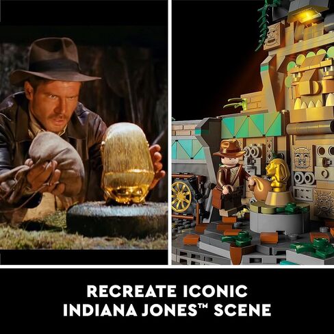 LEGO Indiana Jones Temple of The Golden Idol 77015 Building Project for Adults, Iconic Raiders of The Lost Ark Movie Scene, Includes 4 Minifigures: Indiana Jones, Satipo, Belloq and a Hovitos Warrior in Saudi Arabia