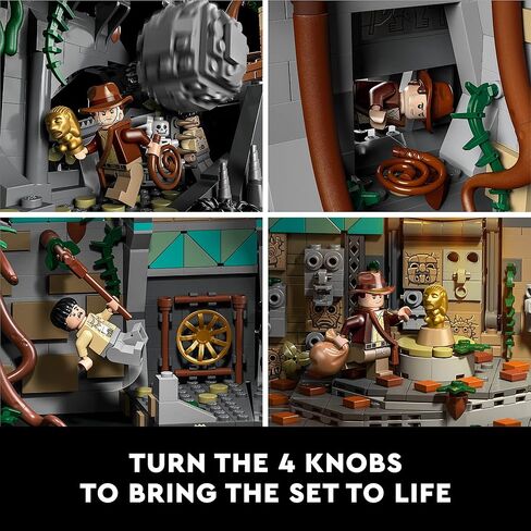 LEGO Indiana Jones Temple of The Golden Idol 77015 Building Project for Adults, Iconic Raiders of The Lost Ark Movie Scene, Includes 4 Minifigures: Indiana Jones, Satipo, Belloq and a Hovitos Warrior in Saudi Arabia
