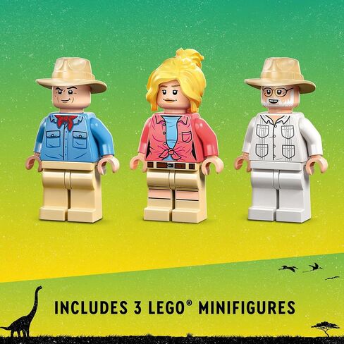 LEGO Jurassic World Brachiosaurus Discovery 76960 Jurassic Park 30th Anniversary Dinosaur Toy; Featuring a Large Dinosaur Figure and Brick Built Jeep Wrangler Car Toy; Fun Gift Idea for Kids Aged 9+ in Saudi Arabia