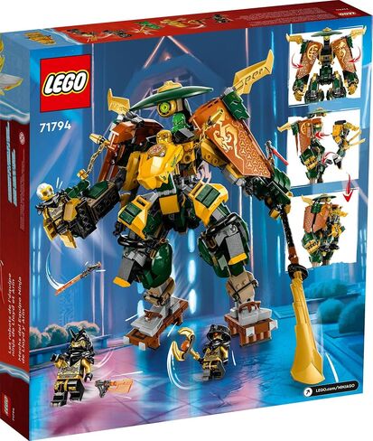مجموعة ألعاب البناء نينجاجو لويد وأرين نينجا تيم ميكس 71794 من ليجو، تضم آليتين و5 شخصيات صغيرة، فكرة للأولاد المراهقين والبنات والأطفال من سن 9 سنوات فما فوق الذين يحبون مغامرات النينجا in Saudi Arabia