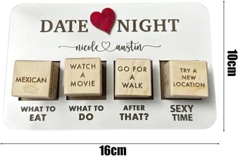KXC Date Night Dice,Wooden Date Night Dice Naughty Couple Dice Game,Couple Games for Date Night，Romantic Wood Couple Date Night Ideas. in Kuwait