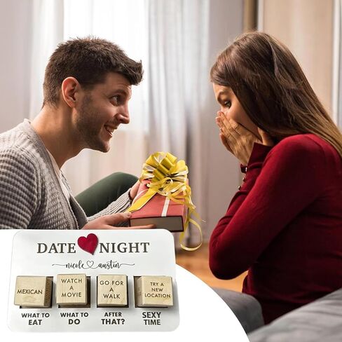 KXC Date Night Dice,Wooden Date Night Dice Naughty Couple Dice Game,Couple Games for Date Night，Romantic Wood Couple Date Night Ideas. in Kuwait