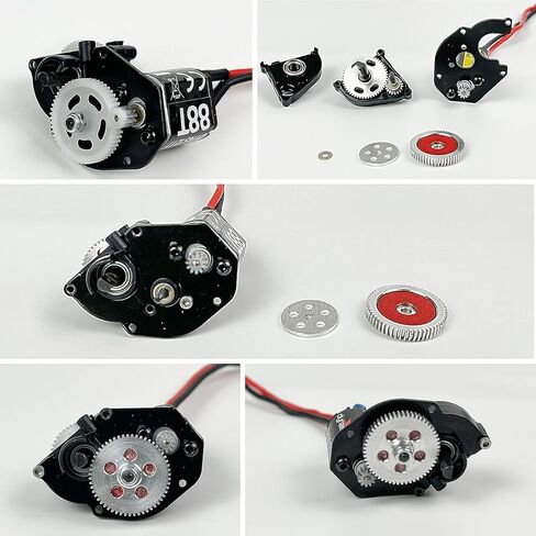 أطقم تروس معدنية من btdeal RC لـ 1:24 محوري SCX24 Deadbolt C10 AXI00002 AXI00005 أجزاء ترقية علبة التروس in Kuwait