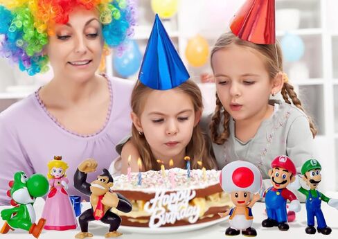 18 قطعة من ألعاب ماريو الصغيرة من فيرينيكس، الأميرة، السلحفاة، الفطر، إنسان الغاب لتزيين الكيك، هدايا للحفلات لمحبي الأطفال in Kuwait