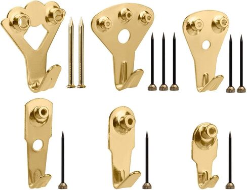 130 قطعة من شماعات الصور، مجموعة خطافات إطار الصور الفاخرة من ديفابي، صورة شديدة التحمل معلقة مع أظافر للتركيب على الحائط، شماعات حائط الصور تحمل 10-100 رطل in Kuwait