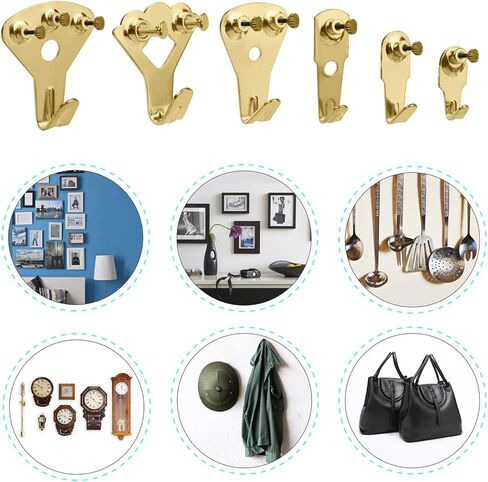 130 قطعة من شماعات الصور، مجموعة خطافات إطار الصور الفاخرة من ديفابي، صورة شديدة التحمل معلقة مع أظافر للتركيب على الحائط، شماعات حائط الصور تحمل 10-100 رطل in Kuwait