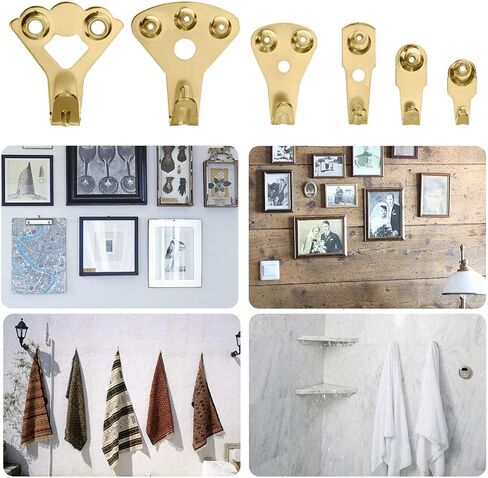 130 قطعة من شماعات الصور، مجموعة خطافات إطار الصور الفاخرة من ديفابي، صورة شديدة التحمل معلقة مع أظافر للتركيب على الحائط، شماعات حائط الصور تحمل 10-100 رطل in Kuwait