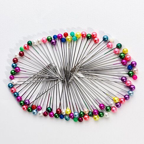 Sewing Pins 500 Pcs Hat Pin, Straight Pins Pin Cushions for Sewing Pearl Head Sewing Pins, Straight Pins with Large Heads Pearlized Pins Dressmaking Pin Head Sewing Pins with Colored Heads in Saudi Arabia
