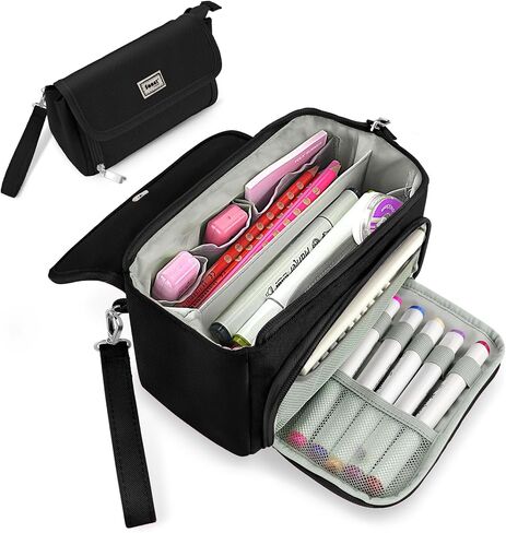 Sooez Super Large Pencil Case, Big Capacity Pencil Bag with 3 Compartments in Kuwait
