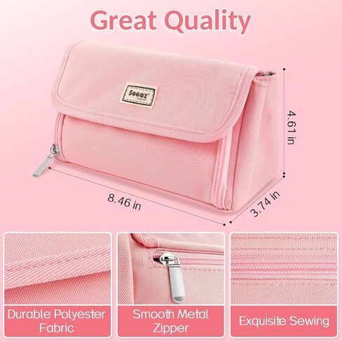 Sooez Super Large Pencil Case, Big Capacity Pencil Bag with 3 Compartments in Kuwait