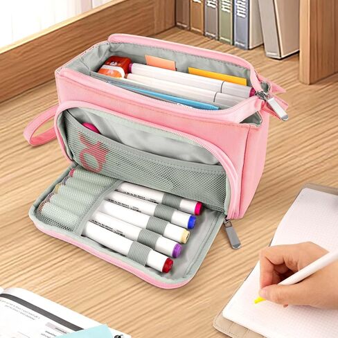 Sooez Super Large Pencil Case, Big Capacity Pencil Bag with 3 Compartments in Kuwait