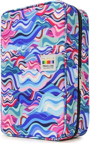 YOUSHARES Big Capacity Colored Pencil Case - 300 Slots large Pen Case Organizer with Multilayer Holder for Prismacolor Colored Pencils & Gel Pen (Green) in Kuwait