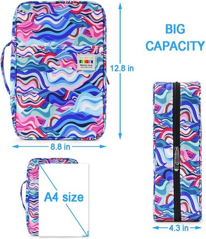 YOUSHARES Big Capacity Colored Pencil Case - 300 Slots large Pen Case Organizer with Multilayer Holder for Prismacolor Colored Pencils & Gel Pen (Green) in Kuwait