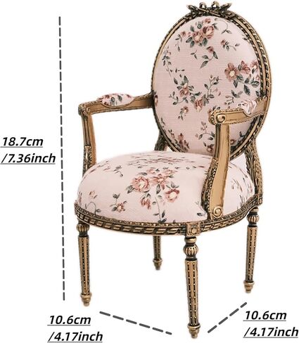 DIY دمية مصغرة خمر كرسي 1:6 مقياس الرجعية نمط النسيج الحقيقي مصغرة الأثاث ديكور المنزل عيد الميلاد عيد ميلاد in Kuwait