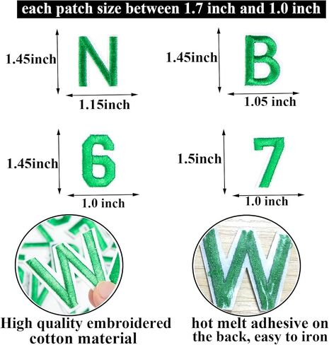 40 Pieces Blue Iron on Numbers Patches, Numbers 0-9 Applique for Clothes, Dress, Hat, Socks, Jeans, DIY Accessories in Kuwait