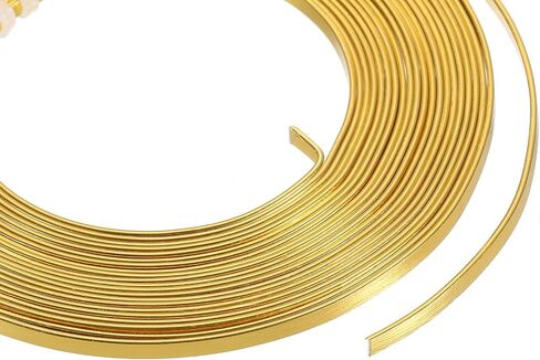 PATIKIL 16.4 Feet Flat Aluminum Wire, 2 Rolls 18 Gauge Bendable Anodized Aluminum Wire 3mm Wide Beading Craft Wire for Jewelry Making, Multicolor in Saudi Arabia