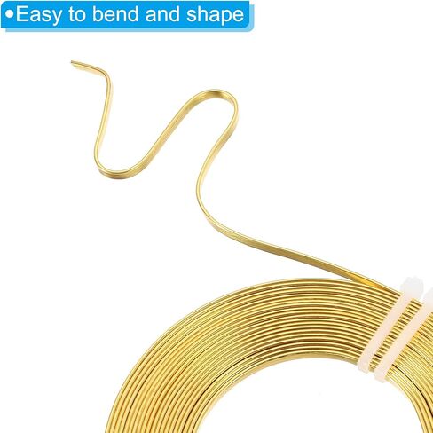 PATIKIL 16.4 Feet Flat Aluminum Wire, 2 Rolls 18 Gauge Bendable Anodized Aluminum Wire 3mm Wide Beading Craft Wire for Jewelry Making, Multicolor in Saudi Arabia
