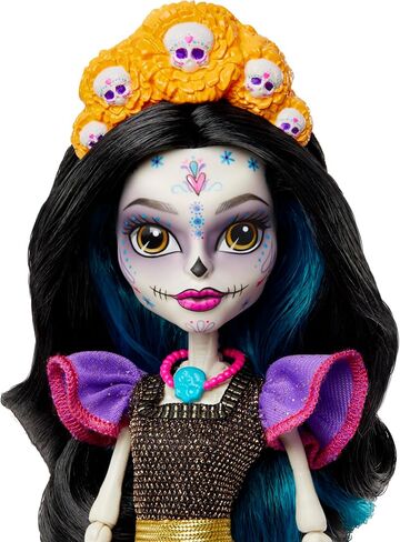 Monster High Doll, Skelita Calaveras Día De Muertos Collectible with Displayable Packaging, Colorful Fashion with Traditional Details in Saudi Arabia