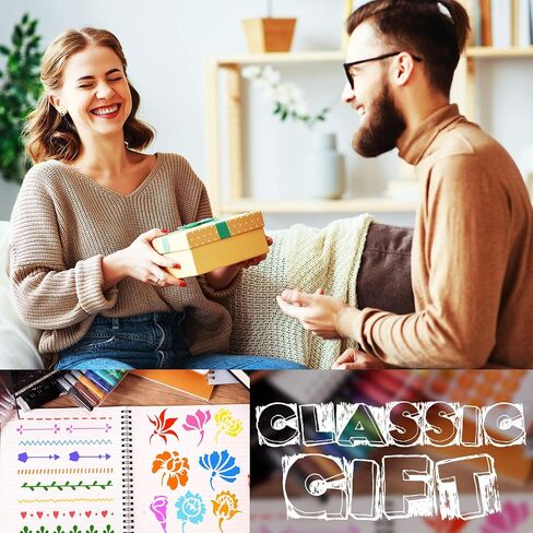 60 Pcs Journal Stencils Planner Stencils Plastic Drawing Stencils Letter and Number Stencils DIY Drawing Templates for A5 Journal Scrapbooking Notebook Painting Calendars Schedule Supplies, 4 x 7 Inch in Saudi Arabia