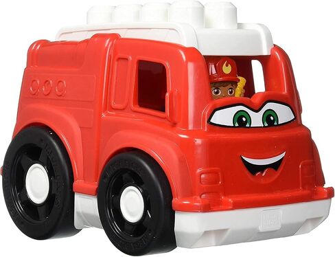 Mega BLOKS First Builders Toddler Building Blocks Toy Set, Freddy Firetruck with 6 Pieces and Storage, 1 Figure, Red, Ages 1+ Years in Saudi Arabia