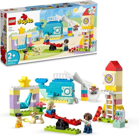 LEGO DUPLO Town Dream Playground 10991 Building Toy Set for Toddlers, Boys and Girls, Hands-on STEM Learning About Letters and Numbers Through Imaginative Play in Saudi Arabia