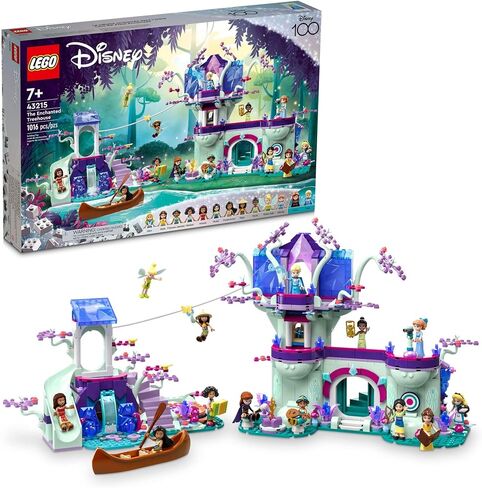 LEGO Disney The Enchanted Treehouse 43215 Buildable 2-Level Tree House with 13 Princess Mini-Dolls Such as Jasmine, Elsa and Moana, Classic Disney Christmas Toy for Disney Princess Fans Ages 7 and Up in Saudi Arabia