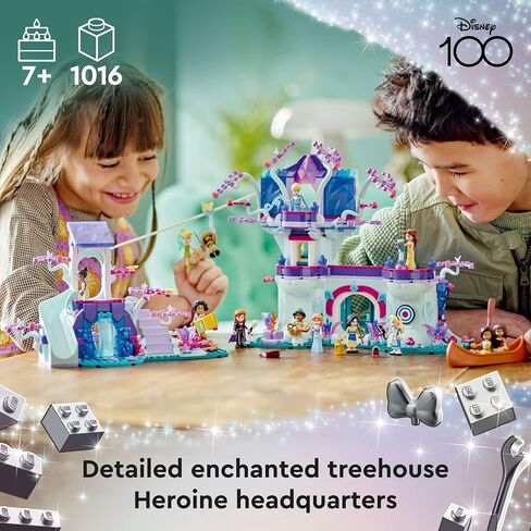 LEGO Disney The Enchanted Treehouse 43215 Buildable 2-Level Tree House with 13 Princess Mini-Dolls Such as Jasmine, Elsa and Moana, Classic Disney Christmas Toy for Disney Princess Fans Ages 7 and Up in Saudi Arabia