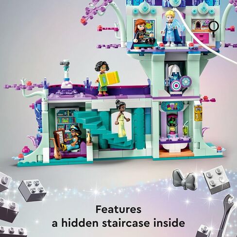 LEGO Disney The Enchanted Treehouse 43215 Buildable 2-Level Tree House with 13 Princess Mini-Dolls Such as Jasmine, Elsa and Moana, Classic Disney Christmas Toy for Disney Princess Fans Ages 7 and Up in Saudi Arabia