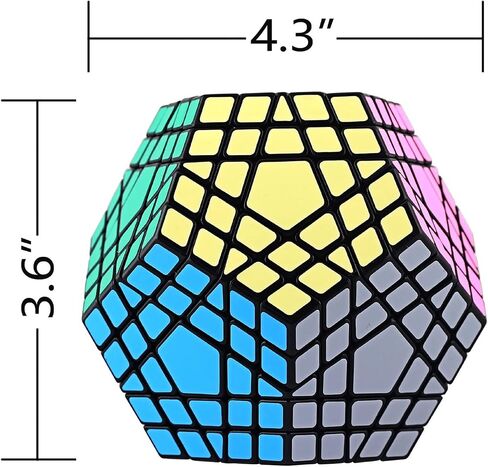 Ganowo Megaminx Speed ​​Cube Gigaminx 5x5 مكعبات ألعاب الدماغ السحرية تويست لغز ألعاب متململة للأطفال والكبار والأولاد والمراهقين in Kuwait