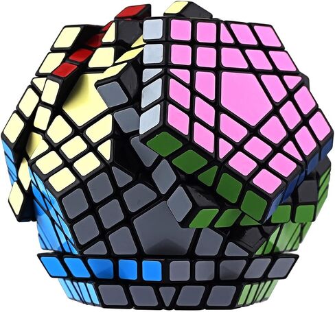 Ganowo Megaminx Speed ​​Cube Gigaminx 5x5 مكعبات ألعاب الدماغ السحرية تويست لغز ألعاب متململة للأطفال والكبار والأولاد والمراهقين in Kuwait