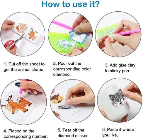 ADLOX 9Pcs 5D Diamond Painting Stickers Kits , Horror Movie Halloween Theme Paint by Numbers Kit,Suitable for Children, Beginners, Boys and Girls Handmade Craft Leisure Time Kids Gift in Kuwait