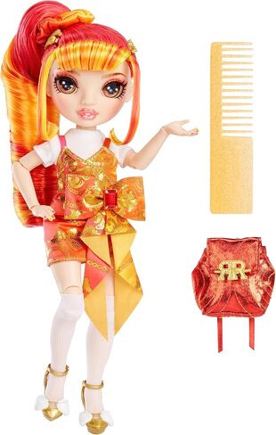 Rainbow High Junior High Special Edition Laurel De’Vious - 9" Red and Orange Posable Fashion Doll with Accessories and Open/Close Soft Backpack. Great Toy Gift for Kids Ages 4-12 in Saudi Arabia