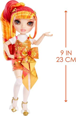 Rainbow High Junior High Special Edition Laurel De’Vious - 9" Red and Orange Posable Fashion Doll with Accessories and Open/Close Soft Backpack. Great Toy Gift for Kids Ages 4-12 in Saudi Arabia