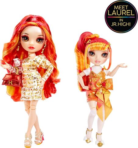 Rainbow High Junior High Special Edition Laurel De’Vious - 9" Red and Orange Posable Fashion Doll with Accessories and Open/Close Soft Backpack. Great Toy Gift for Kids Ages 4-12 in Saudi Arabia