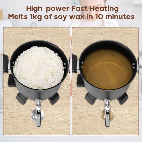 BriSunshine Wax Melter for Candle Making, 5 Liter Non-Stick Wax Melting Pot Kit with Easy Pour Spout & Temperature Control for Candle Maker & Candle Making Business in Kuwait
