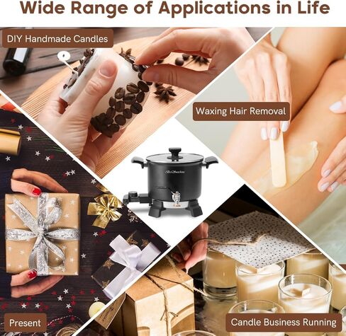 BriSunshine Wax Melter for Candle Making, 5 Liter Non-Stick Wax Melting Pot Kit with Easy Pour Spout & Temperature Control for Candle Maker & Candle Making Business in Kuwait