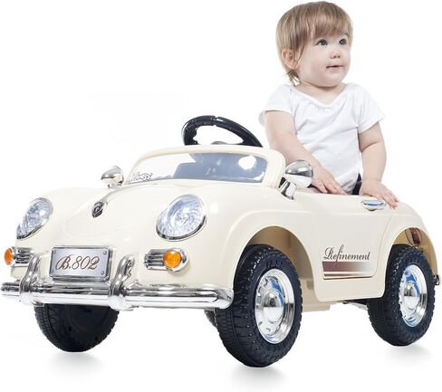 سيارة ركوب للأطفال مع جهاز تحكم عن بعد - سيارة رياضية كلاسيكية للأطفال تعمل ببطارية 6 فولت مع صوت للأعمار من 3 إلى 6 سنوات من ليل رايدر (أحمر) in Kuwait