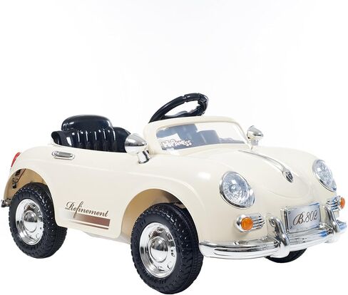 سيارة ركوب للأطفال مع جهاز تحكم عن بعد - سيارة رياضية كلاسيكية للأطفال تعمل ببطارية 6 فولت مع صوت للأعمار من 3 إلى 6 سنوات من ليل رايدر (أحمر) in Kuwait