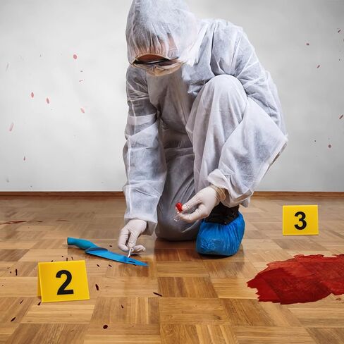 30 Pack Evidence Markers Crime Scene Markers Tents Evidence Number Cards Crime Scene Decorations Party Decorations for Kids Adults Detective Clue Game Halloween Props Decoration in Saudi Arabia