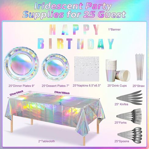 لوازم حفلات أعياد الميلاد قزحية الألوان، مجموعة أطباق ورقية ثلاثية الأبعاد ومناديل، أطباق ورقية قزحية للاستعمال مرة واحدة، أكواب راية مفرش طاولة لحفلة عيد ميلاد حورية البحر وحيد القرن، خدمة 25 in Kuwait