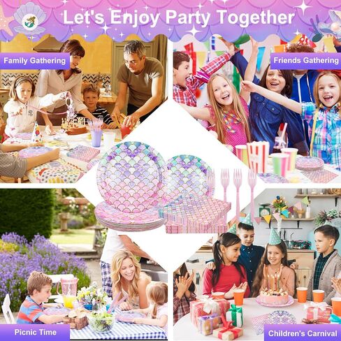 120 Pcs Snowflake Party Tableware Set Plates, Napkins, Forks Party Supplies, Snowflake Castle Party Decorations, Favors for Girls Birthday, Baby Shower, Serves 30 in Saudi Arabia