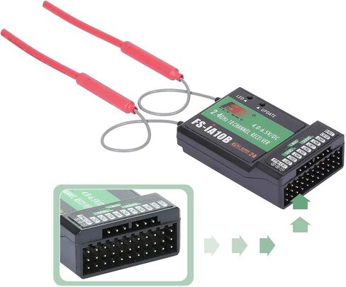GoolRC Flysky FS-i6X 2.4GHz 10CH AFHDS 2A RC Transmitter Controller with FS-iA10B Receiver for RC Drone Airplane Helicopter in Saudi Arabia