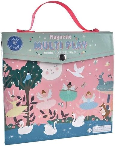 20 Pc Enchanted Playset- Magnetic Puzzle, Doodle Board, Magnetic Pieces & Coloring Play Scene incl. - Educational S.T.E.M Shape Sorting and Creativity Game - Learning to Follow Visual Cues - Ages 3+ in Saudi Arabia