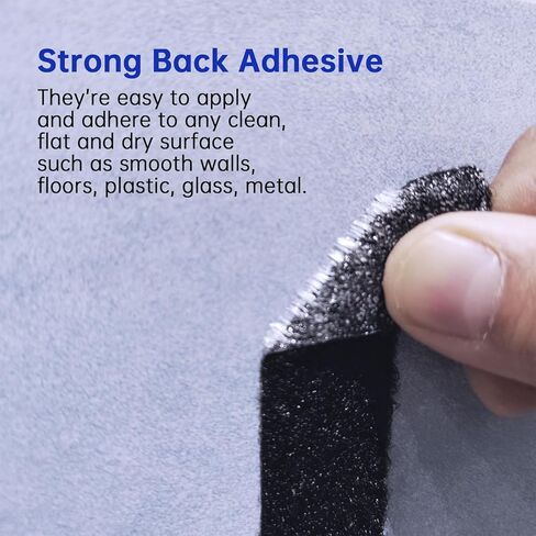 شريط لاصق وحلقة لاصق عالي التحمل من Awilzzoe مقاس 2.54 × 10.16 سم، شريط لاصق ذاتي الخطاف والحلقة للأريكة ووسائد البساط، أسود/أبيض، 64 قطعة/32 مجموعة in Kuwait