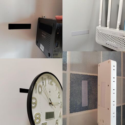 شريط لاصق وحلقة لاصق عالي التحمل من Awilzzoe مقاس 2.54 × 10.16 سم، شريط لاصق ذاتي الخطاف والحلقة للأريكة ووسائد البساط، أسود/أبيض، 64 قطعة/32 مجموعة in Kuwait